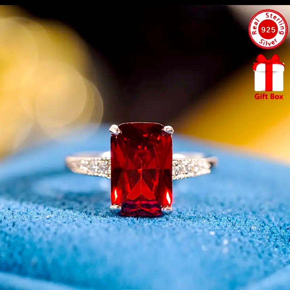 S925 gemstone ring